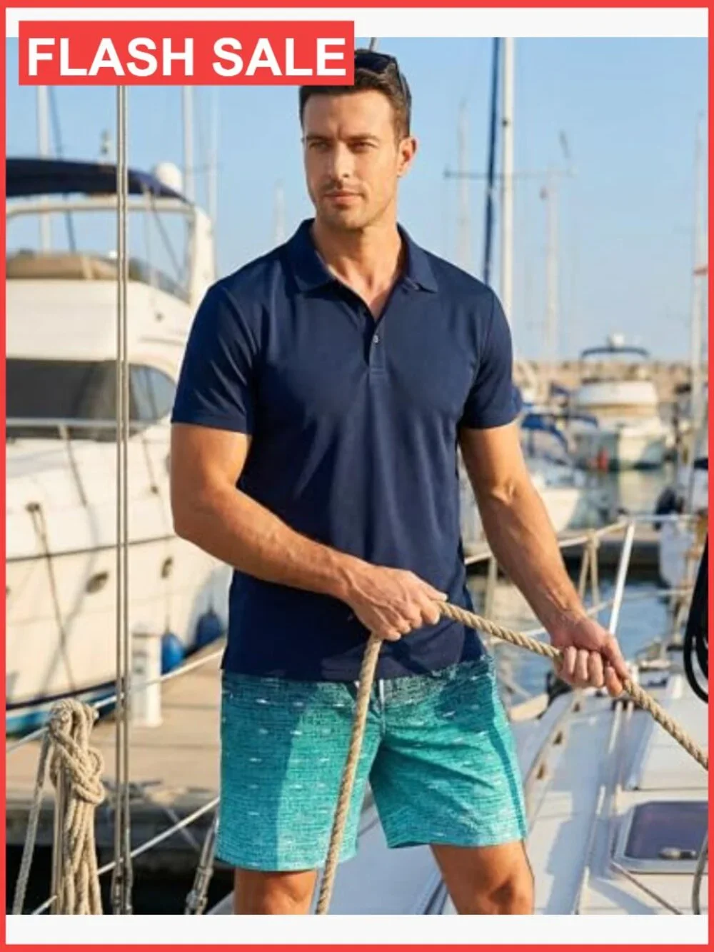 Men's Swim Trunks with Compression Liner Quick Dry 5.5